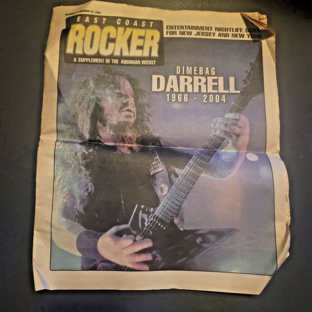 RARE Vintage The east Coast Rocker Dimebag Darrell Issue 2004